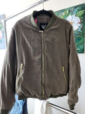 Olive Green Bomber Jacket by - Women's Jacket